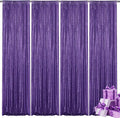 Purple Sequin Backdrop Curtain 4 Pieces 2FTx8FT Glitter Photography Backdrop by Unknown