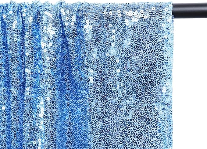 Poise3EHome Baby Blue Sequin Backdrop Curtains - Image 4