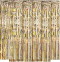 5 Pack Champagne Gold Fringe Curtains by Ohiyoo