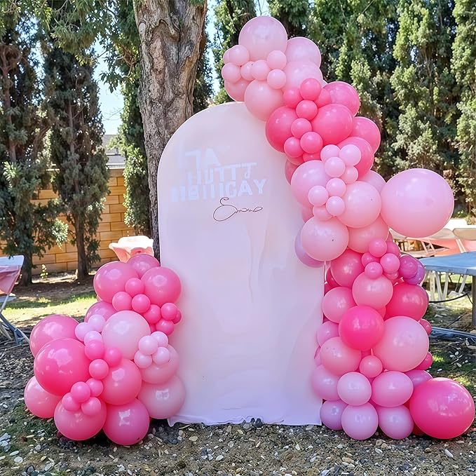 Pink and White Balloons, Baby Pink Latex Balloon - Image 9