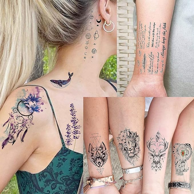 66 Sheets 430+ PCS Cute Temporary Tattoos - Image 7