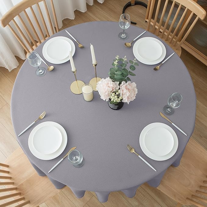 Biscaynebay Textured Fabric Round Tablecloths 90", Wedding & Parties etc. - Image 8