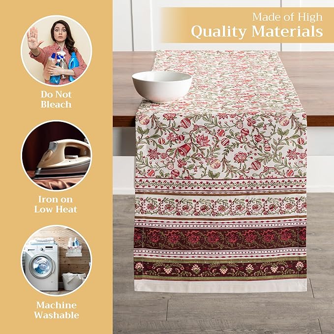 Maison d' Hermine Table Runner 100% Cotton Single Layer Table Runners 108 - Image 3