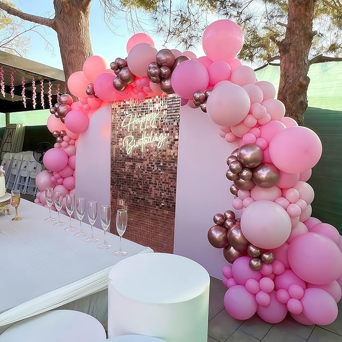 Pink and White Balloons, Baby Pink Latex Balloon - Image 7