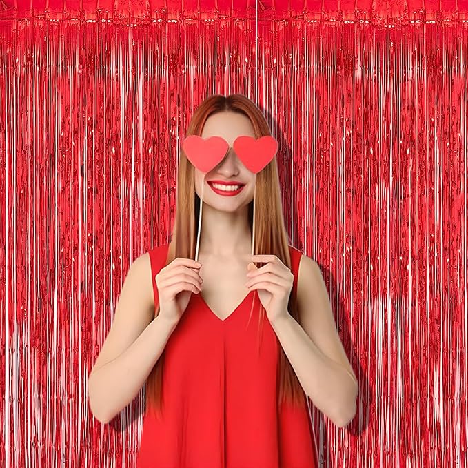 Foil Fringe Curtain Christmas Party Decorations - Image 4