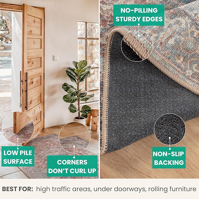 Bloom Rugs Washable Non-Slip 12 ft Runner - Image 4