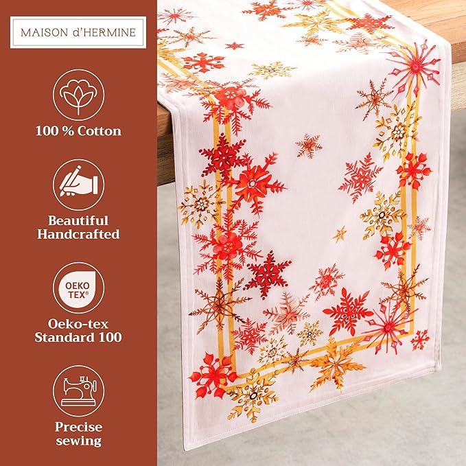 Maison d' Hermine Table Runner 100% Cotton Double Layer Table Runners 108 - Image 2
