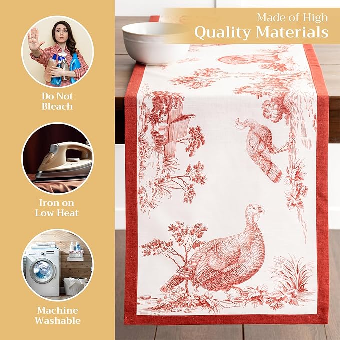 Maison d' Hermine Table Runner 100% Cotton Single Layer Table Runners 72 inches - Image 3