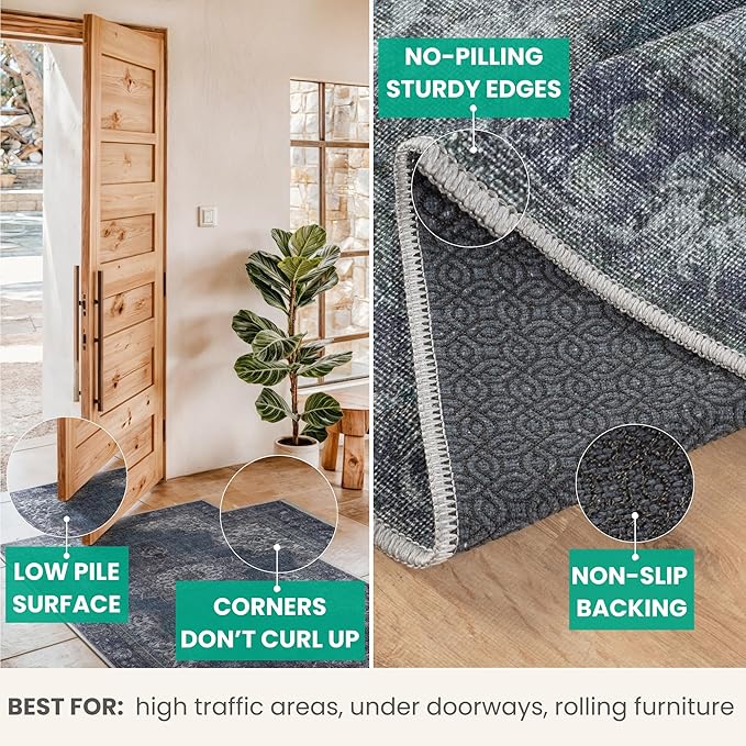 Bloom Rugs Washable Non-Slip 9' x 12' Rug - Image 4