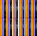 12 Pack Halloween Decor, 3.28 FT x 7.05 FT Orange Purple Black Fringe Curtains by ZATAYE