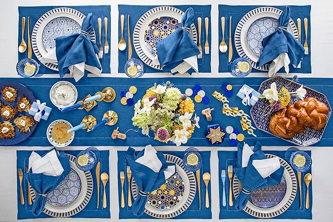 Solino Home Linen Hemstitch Table Runner 120 Inches Long - Image 8