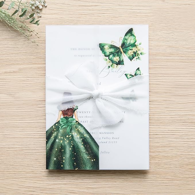 PONATIA 50 PCS Vellum Jackets for 5x7 Invitations - Image 8