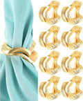 Golden Napkin Rings Set of 8 by ALPHALivingHOME