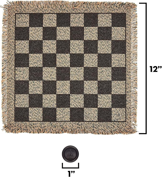 3-in-1 Mini Checkers Rug + Classic & Mega Tic Tac Toe - Image 5