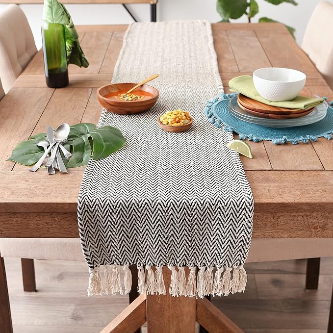 DII Woven Basic Tabletop Collection, Chevron Table Runner - Image 4