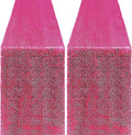 2 Packs 12 x 72 inches Sequin Table Runner, Hot Pink Glitter Table Runner by Unknown
