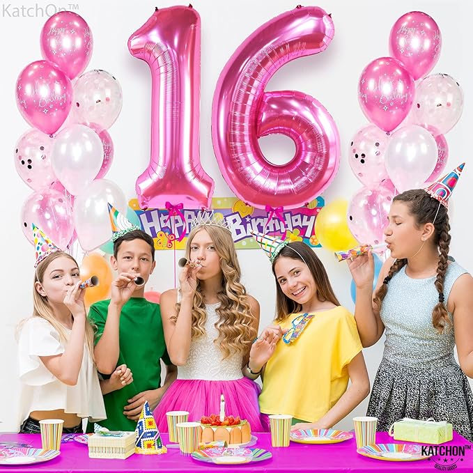 KatchOn, Hot Pink 16 Balloon Numbers - Image 8