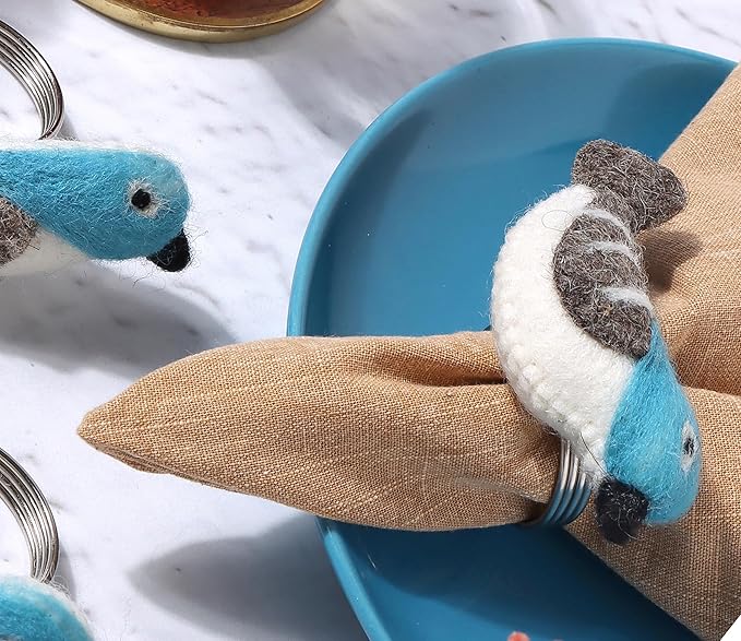Wool Felt Napkin Ring Set of 8 - Image 6