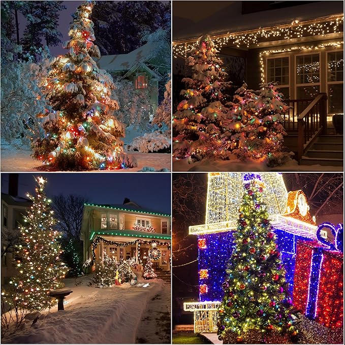 LAMPHOME 33ft Christmas Decorative Mini Lights, 100 LED Transparent Wire Fairy - Image 6
