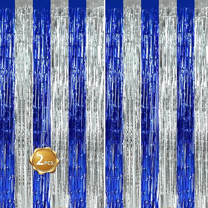 BEISHIDA 2Pcs Blue Silver Door Streamers Congrats Grade 2025 Decoration by Beishida