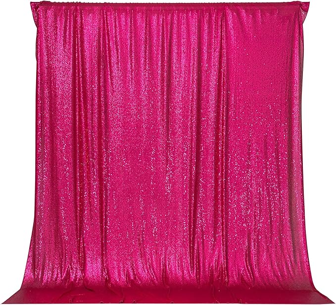 PartyDelight Hot Pink Sequin Backdrop Curtain 6FT x 6FT Photography Back Drop by PartyDelight