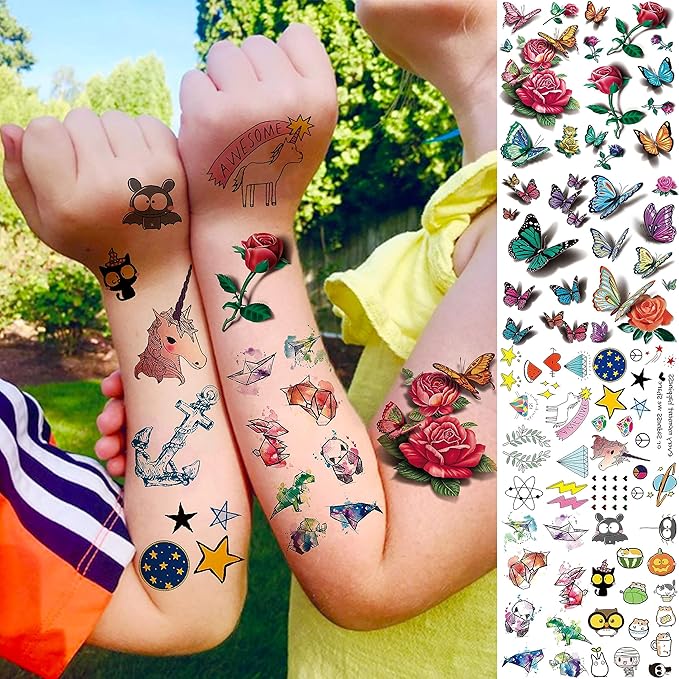 66 Sheets 430+ PCS Cute Temporary Tattoos - Image 3