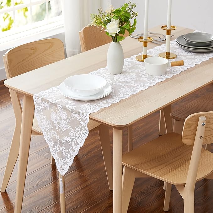 LinenZone White Table Runner by LinenZone