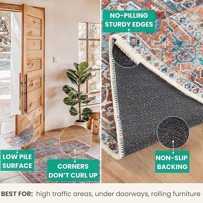 Bloom Rugs Washable Non-Slip 10 ft Runner - Image 4