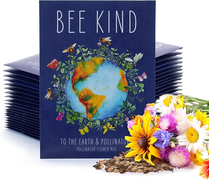 Bentley Seed Co. | Bee Kind Planet | Illustrated Bee Flower Seed Packets | Help by OfficialBentleySeedProducts