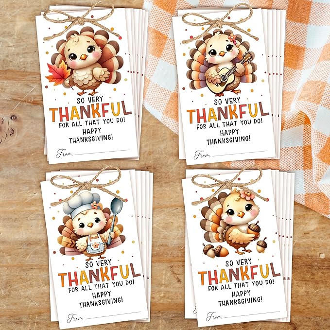 40 PCS Fall Gift Tags Thanksgiving Gift Tags by HandEasy