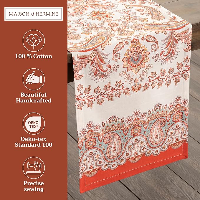Maison d' Hermine Table Runner 100% Cotton Single Layer Table Runners 108 - Image 2