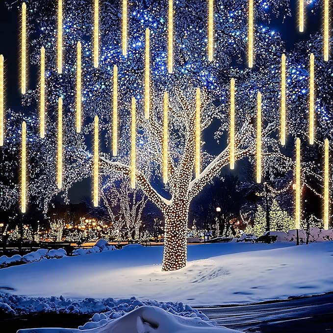 Dazzle Bright 864 LED Christmas Light, Meteor Shower Rain Lights 11.8 Inch 24 by DazzleBright