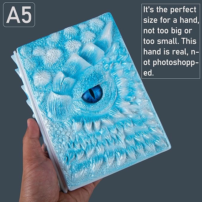 3D Dragon Eye Embossed Journal, Resin Engraving Notebook, Dnd notebook - Image 4