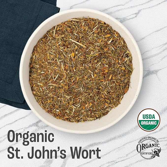 J Mac Botanicals, Organic St John's Wort Hypericum perforatum Loose Leaf Herbal - Image 2