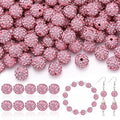 200pcs 10mm Rhinestone Beads for Jewelry Making, Sparkle Crystal Clay Christmas by TINKRSTUFF