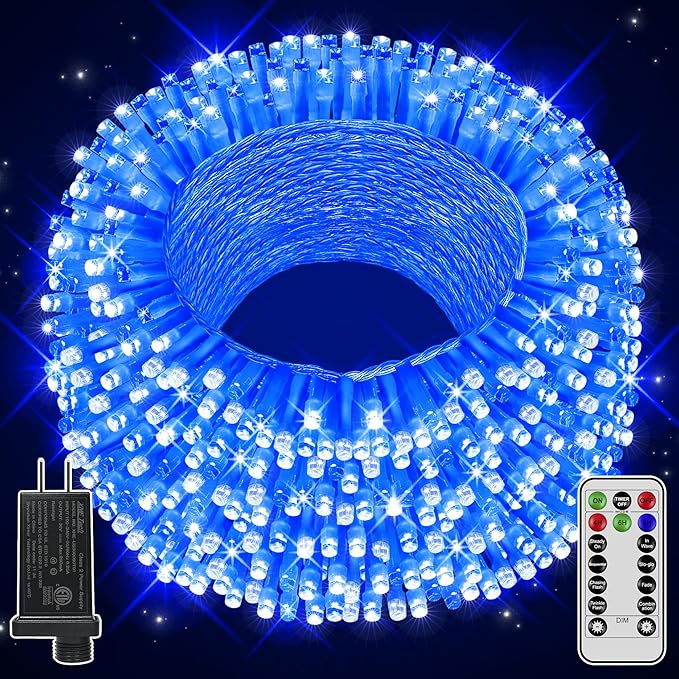 Christmas Lights Outdoor Waterproof, 196 FT 600 LED String Lights by Ccinny