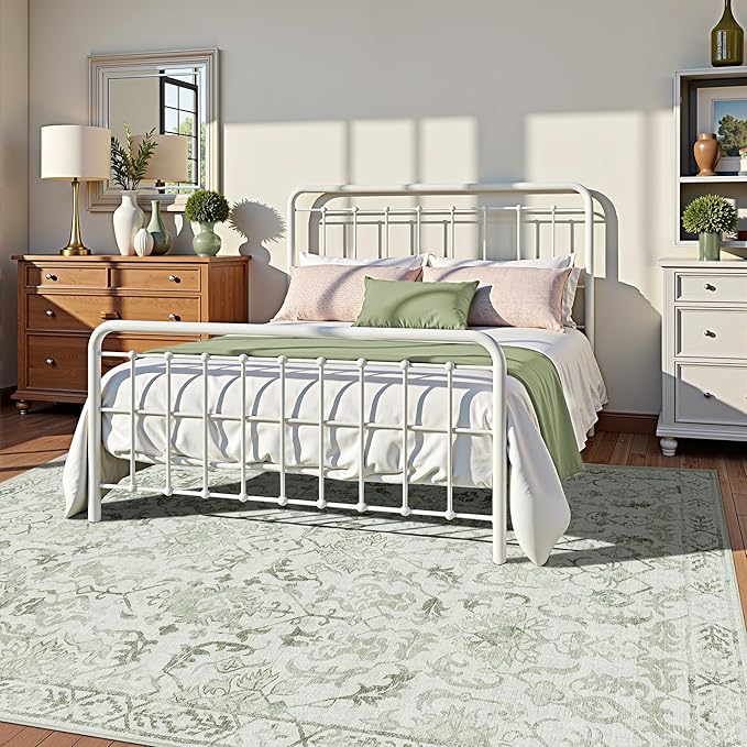 Deerly Sage Rugs 8x10 for Living Room Soft Non-Slip, Large Vintage Area Rug - Image 8