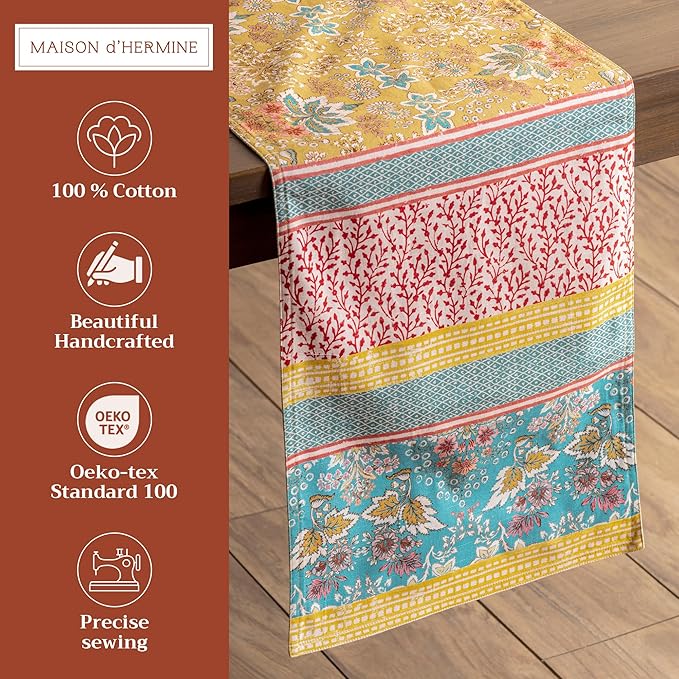 Maison d' Hermine Table runner 100% Cotton Double Layer Table Runners 108 - Image 2