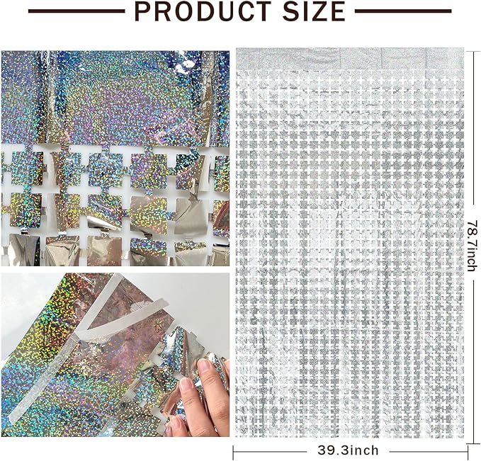 Square Tinsel Curtain Backdrop - Image 7
