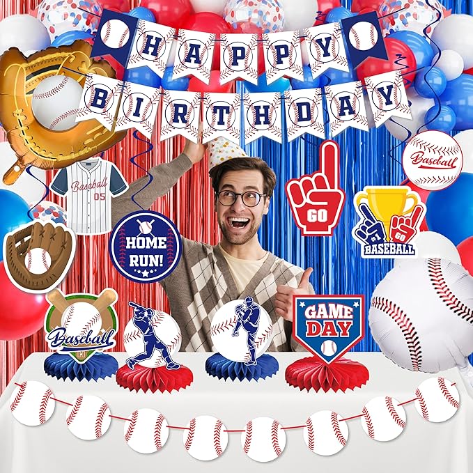 Baseball Party Decorations, Baseball Birthday Party Supplies Kit, Include Sport - Image 6