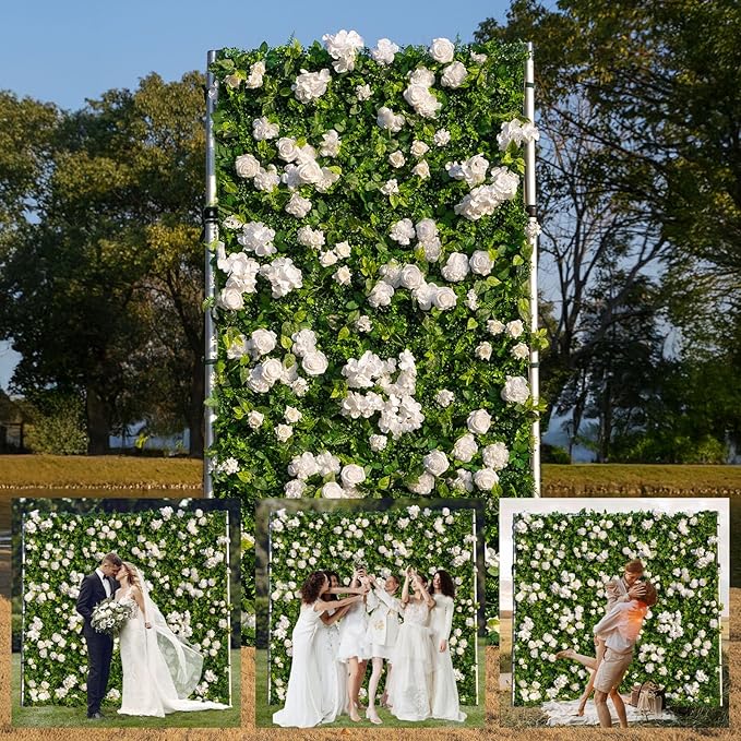 Artificial Luxury‌ Flower Wall Panels, Gorgeous 3D Silk Floral Backdrop by COCOFLOWERWALL