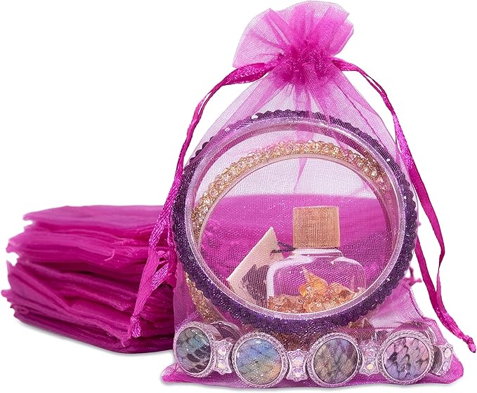 TheDisplayGuys 48-Pack 4x6 Hot Pink Sheer Organza Gift Bags by TheDisplayGuys