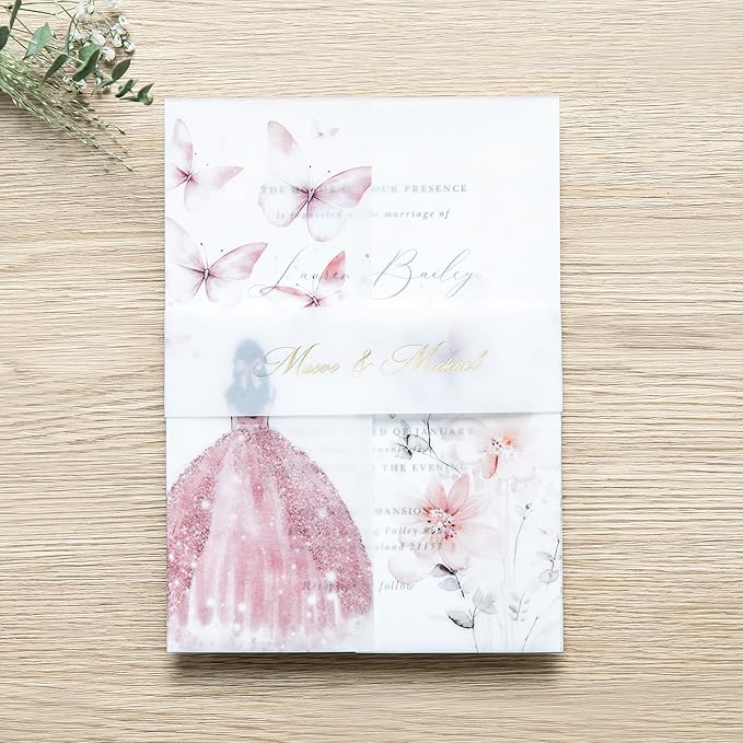 PONATIA 50 PCS Vellum Jackets for 5x7 Invitations - Image 7