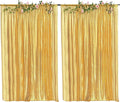 4FTx8FT Gold Sequin Backdrop Curtains 2 Panels Sequin Sparkly Background Drapes by HMQIANG