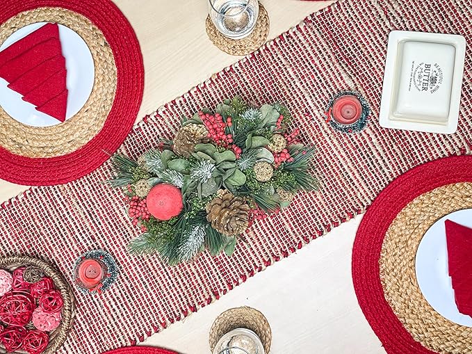 Chardin home Natural Jute Table Runner 13x90 Inch – Vintage Boho Rustic Table - Image 8
