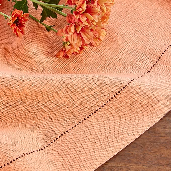Solino Home Linen Coral Table Runner 144 Inches Long - Image 8