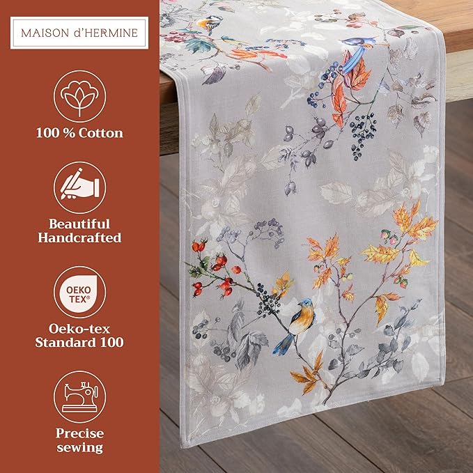 Maison d' Hermine Table Runner 100% Cotton Double Layer Table Runners 108 - Image 2