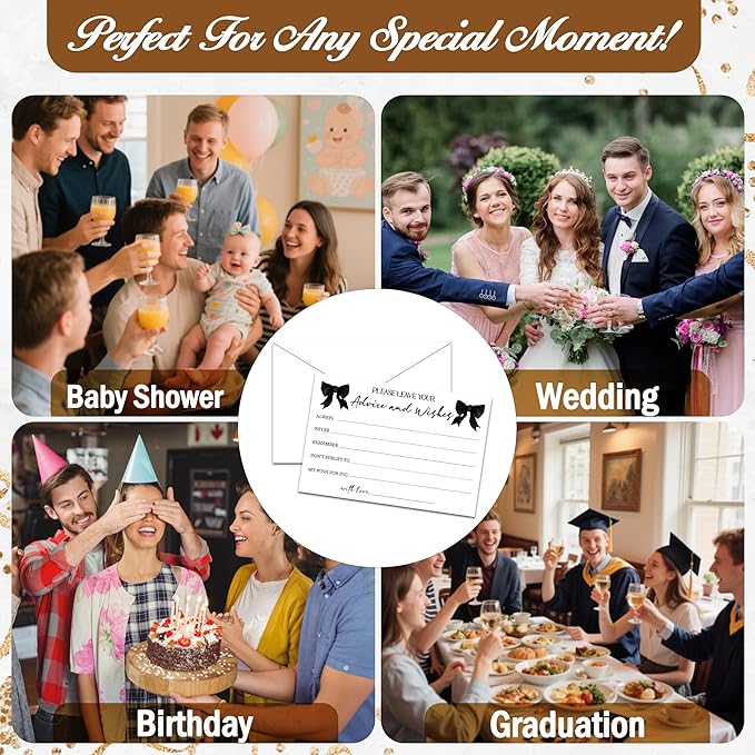 Advice And Wishes Cards, Bride And Groom, New Parents, Bridal Shower, Baby - Image 5