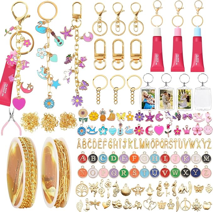 Namifin 384 Pcs Lip Gloss Keychain Making Kit by NAMIFIN-FORYOURBEAUTYLOVE