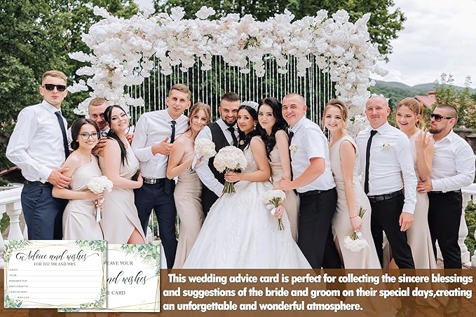 Advice And Wishes Cards For the Mr & Mrs, 25 Wishes Cards for Wedding Bridal - Image 5